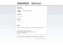 Tablet Screenshot of maxnet.maxinc.com